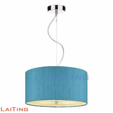 Luz pendente decorativo moderno, tecido azul rodada lustre 71133